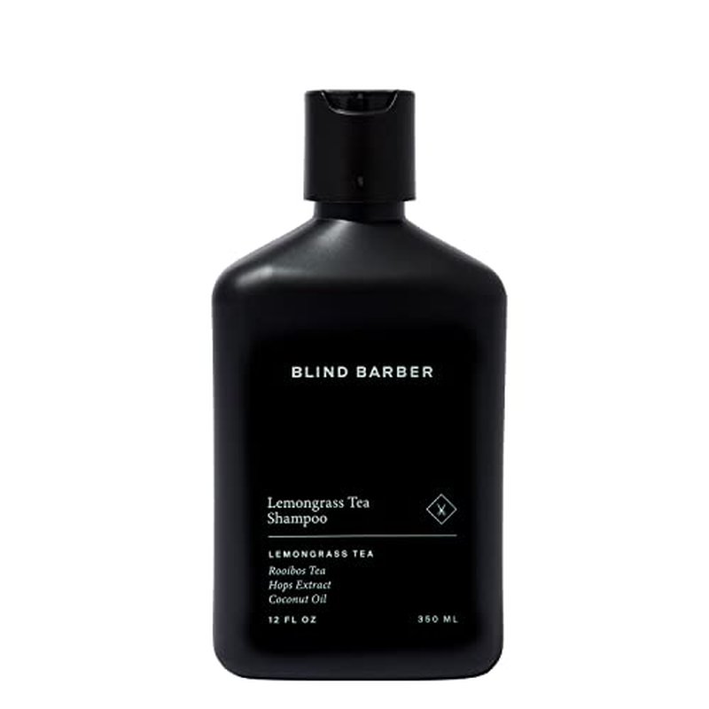 Blind Barber Lemongrass Tea Daily Clarifying Shampoo for Men - Mens Sulfate-Free Hair Thickening Shampoo with Minty Scent - Deep Cleansing + Hair Wash Removes Build-Up (12 Oz)