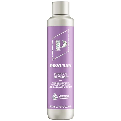 Pravana Perfect Blonde Purple Toning Conditioner 10 Fl Oz - Neutralizes Brass & Yellow Tones, Vegan & Sulfate-Free