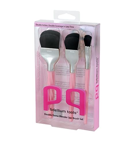 Professional Makeup Brush Set with Double Dome Blenders - 3 Pieces