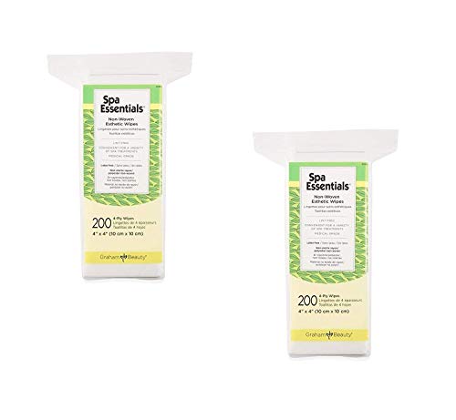 Graham Spa Essentials Nonwoven Esthetic Wipes 4x4 Inches 100 Count - Pack of 2