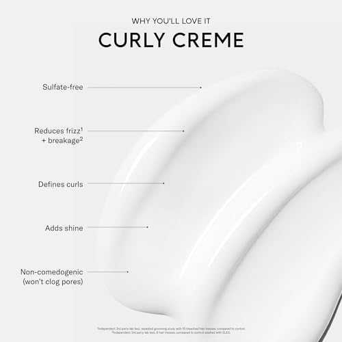 SEEN Fragrance-Free Curly Creme - Non-Comedogenic Hair Styling Cream for Defined Curls & Anti-Frizz