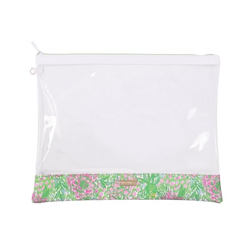 Lilly Pulitzer Small Makeup Bags, Cosmetic Zipper Pouches for Travel and Purse, Set of 3, Lime Feeling Good