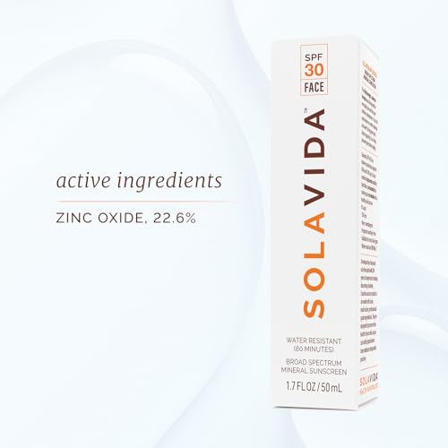 Solavida Mineral SPF 30 Broad Spectrum Sunscreen for Face & Skin Care