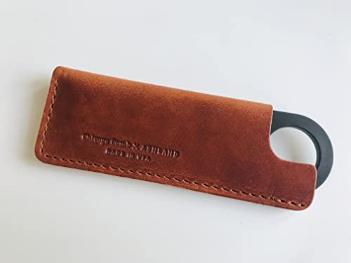 Carbon Fiber Beard & Hair Comb with Leather Sheath - Made in USA