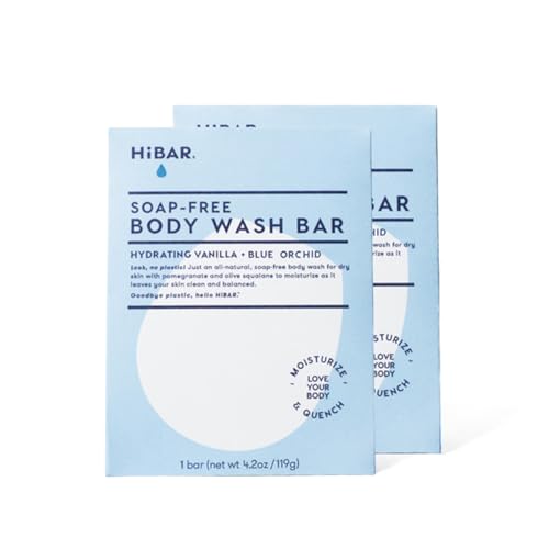 Hydrate Solid Body Wash Bar 4.2 Ounce Pack of 2 - Vegan, Soap-Free, Plastic-Free
