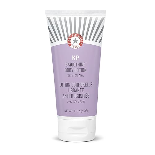 First Aid Beauty - KP Smoothing Body Lotion with 10% AHA, Chemically Exfoliates & Moisturizes with Urea, Colloidal Oatmeal & Ceramides, Deep Hydration + Helps Reduce Keratosis Pilaris Bumps, 6 oz