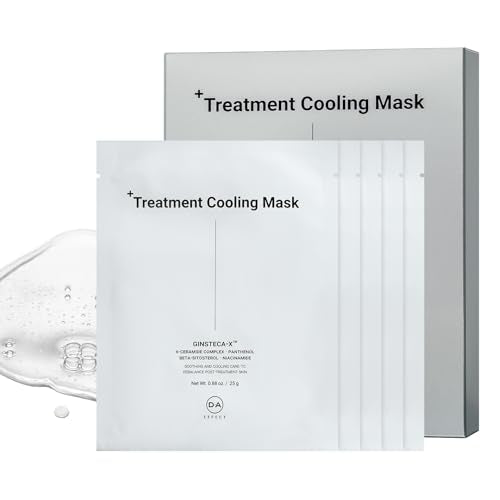 Cooling Face Mask for Sensitive Skin After Sun Care - Hydrating Gel Sheet Mask, 5 Pack