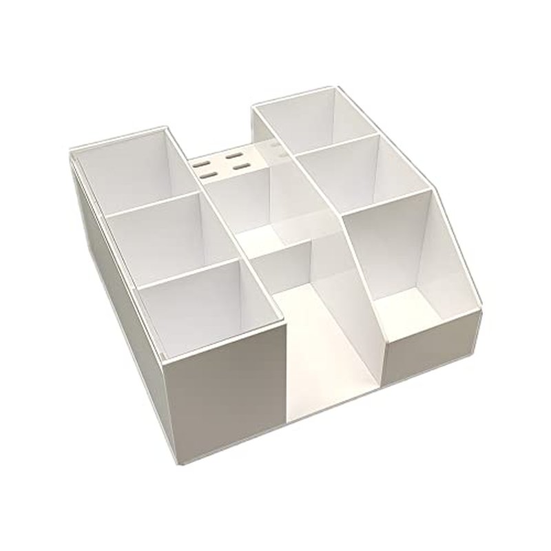 Acrylic Eyelash Beauty Organizer, Grafting Tool Storage With Tweezers Holder Display Boxes for Home Salon (White)
