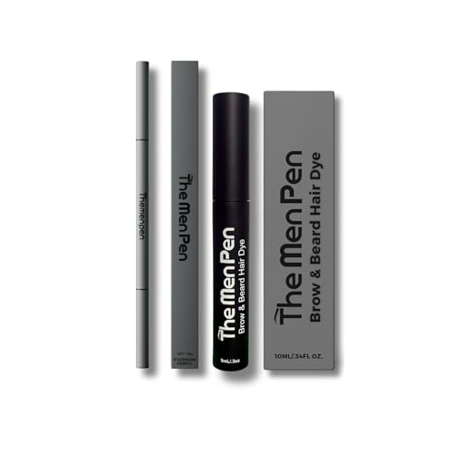 Eyebrow & Beard Dye with Wax Filler - Natural Long-Lasting Waterproof Grooming Set - Black - Variation of This Listing