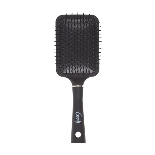 Goody Detangle It Paddle Brush, Black, Custom Style Detangler with Ball-Tipped Bristles, Use as a Detangling or Styling Brush to Tackle Tangles & Knots, For Medium Hair