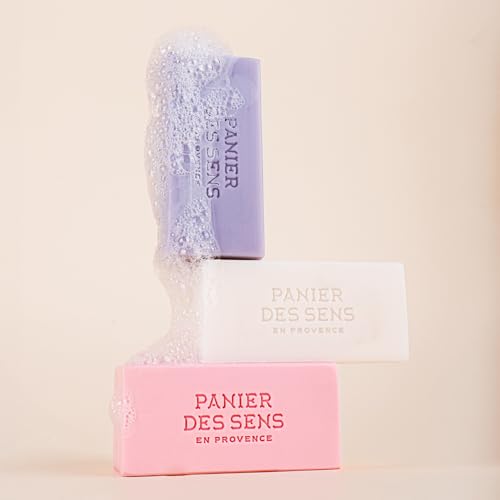 French Shea Butter Soap Gift Set - Lavender, Rose & Cotton Fragrances, 3 Bars - Variation: Cotton, Lavender, Rose