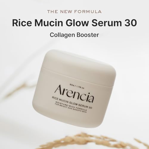 Arencia Rice Mucin Overnight Glow Face Serum 1.76 Fl Oz – Hydrating & Brightening