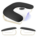 Manicure Arm Rest for Nails Tech, U-Shaped Nail Hand Rest with Leather Surface & Aluminum Holder