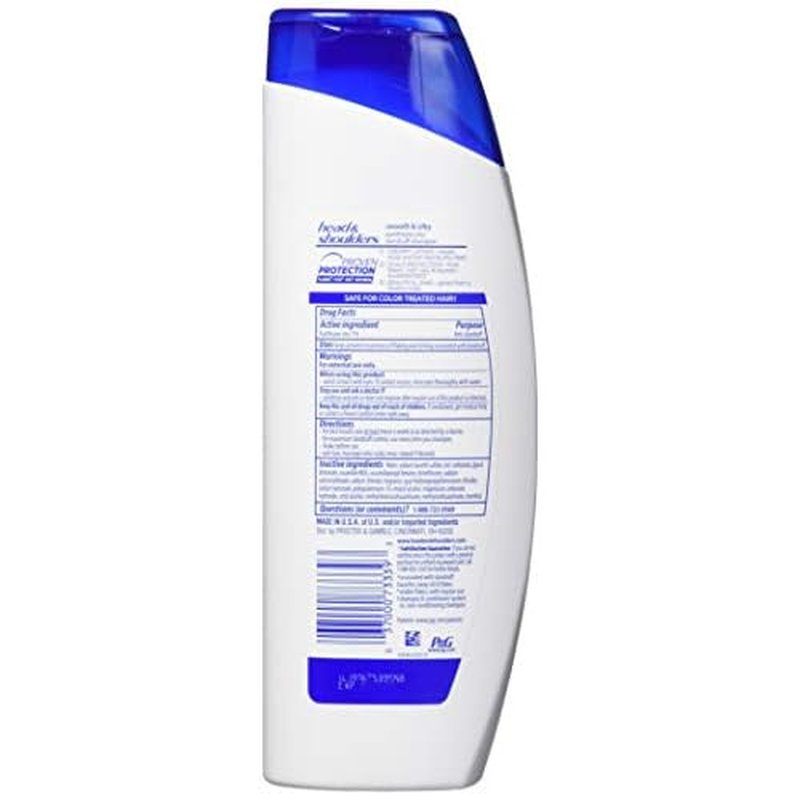 Head & Shoulders and Smooth Silky Paraben Free Dandruff Shampoo, Lemon, 12.8 Fl Oz