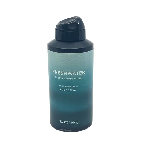 Men's Freshwater Body Spray Set - Deodorizing Rejuvenating Scent, 3.7 Oz x 2, Alps-Inspired Fragrance