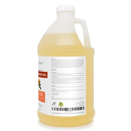 velona Safflower Oil 64 fl oz | 100% Pure and Natural Carrier Oil | Refined, Expeller Pressed | Cooking, Skin, Hair, Body & Face Moisturizing | Use Today - Enjoy Results