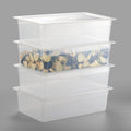 Full Size 6 Inch Deep Food Pan with Handle Lid - NSF Commercial-Grade 4 Pack