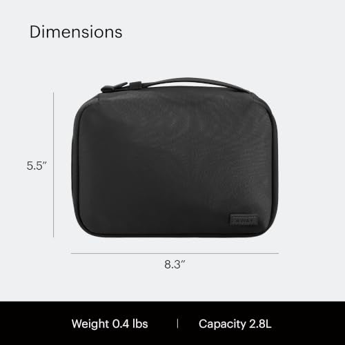 Away Small Waterproof Toiletry & Cosmetic Organizer Bag - Jet Black