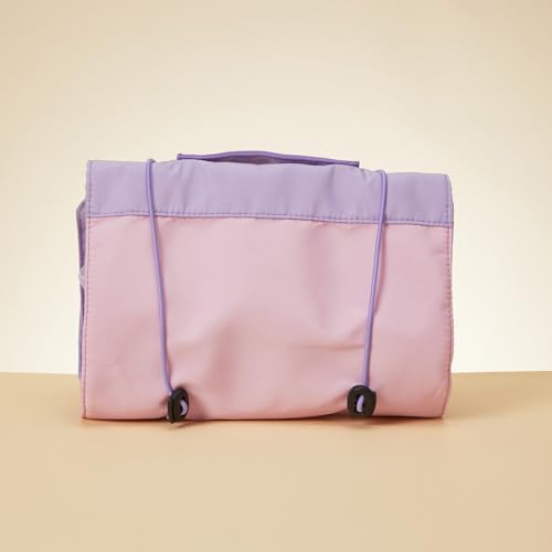 MINISO Snoopy Colorful Life Collection Foldable Makeup Bag Cosmetic Bag Waterproof Large Roll-Up Portable Travel Organizer For Women Girls