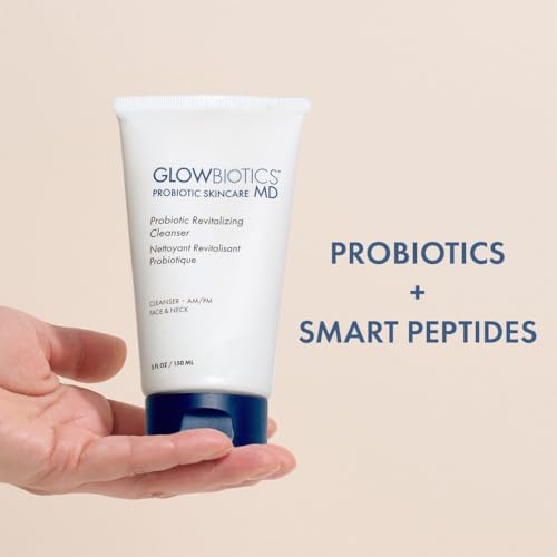 Glowbiotics Probiotic Facial Cleanser - Hydrating Anti-Aging Gel for Dry & Mature Skin - 5 oz