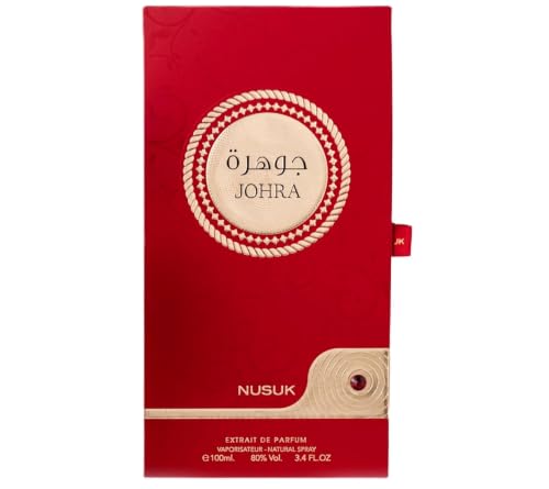 Nusuk Johra Unisex Long-Lasting Oud Perfume 100ml - Hibiscus Vanilla Amber