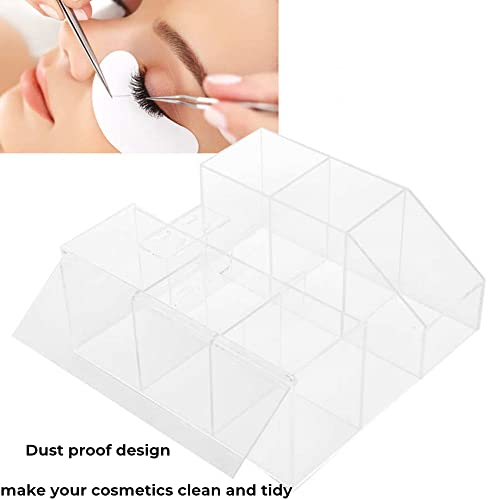 LIXIMMAZN Transparent Acrylic Large Capacity Makeup Organizer with Lash & Brush Storage