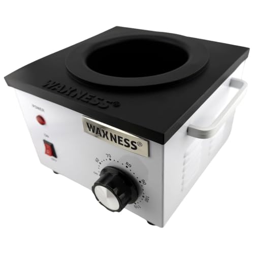 White 1 lb Wax Warmer for Salon Use - Professional Wax Heater with Silicone Liner