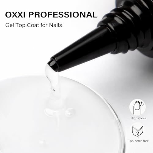 No Wipe Top Coat Gel Nail Polish 50ML - High Gloss, Scratch Resistant, Hema-Free