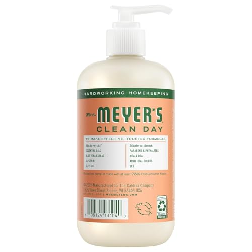 Mrs. Meyer's Botanical Bloom Hand Soap Variety Pack 12.5 Fl Oz (6 Count) - Rosemary, Basil, Geranium, Honeysuckle, Lavender & Lemon Verbena