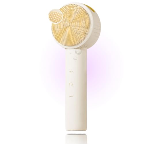 Silicone Sonic Facial Cleansing Brush with 5 Speeds, Waterproof & Rechargeable
