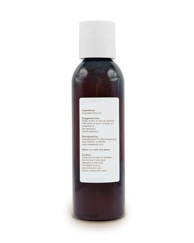 4 Fl Oz Emu Oil for Skin & Hair - Pure Moisturizer & Growth Stimulator