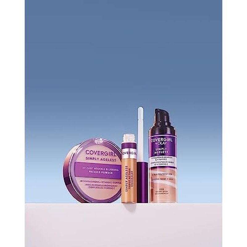 Covergirl Simply Ageless Instant Wrinkle Blurring Pressed Powder, Translucent, 0.39 Oz.