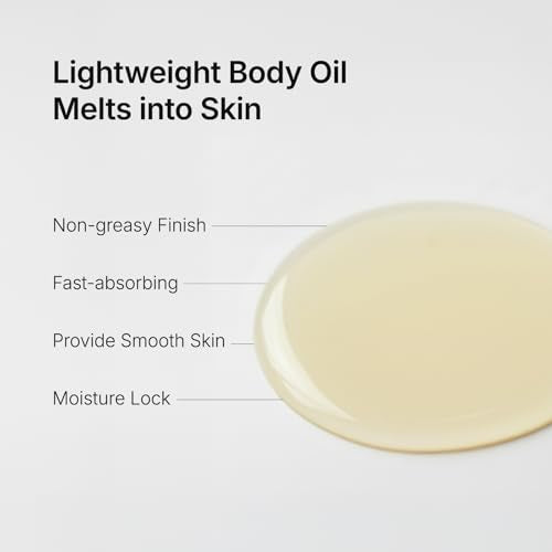 MIDHA Rice Body Oil with Vitamin E - Nourishing Lightweight Skin Moisturizer, 200ml
