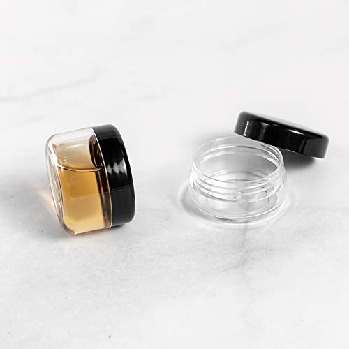 10g Sample Containers with Black Lid - Cosmetic Storage Jars - ZEJIA