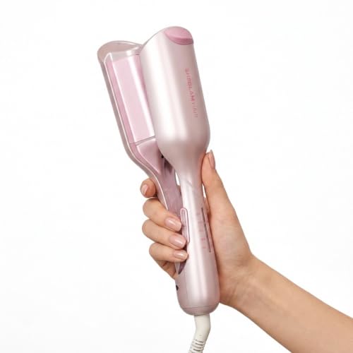 SHEGLAM Pink 1-Inch Beach Wave Hair Waver - Hair Styling Tool for Waves