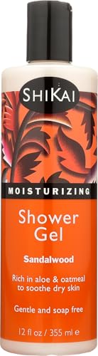 Moisturizing Shower Gel with Aloe Vera and Sandalwood - 12 Oz