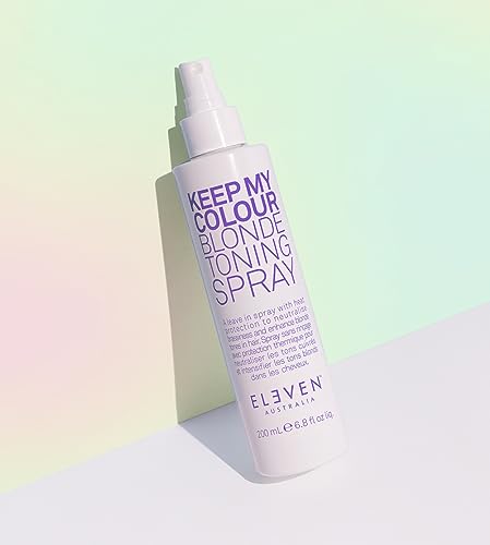 Blonde Hair Toning Spray with Heat Protection - Neutralizes Brass & Adds Shine