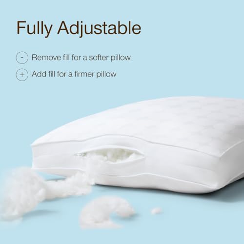 Cooling Pillows Set of 2 - Queen Size Adjustable Memory Foam with PCM Technology - Essence Cooling / Classic