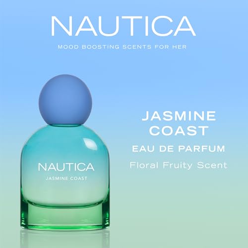 Nautica for Her Jasmine Coast Eau de Parfum 1.6 Fl Oz - Travel Size, Long Lasting, Floral Fruity Fragrance with Pear Jasmine & Musk - Variation of THIS listing