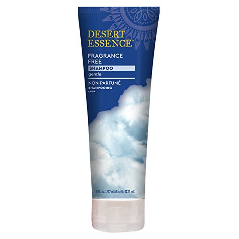 Desert Essence Fragrance Free Shampoo - Pure - 8 Fl Ounce - Pack of 3 - Unscented - Gloss & Shine - Strengthens Hair - Soft & Revitalized - Green Tea - Vitamins & Minerals - Jojoba Oil