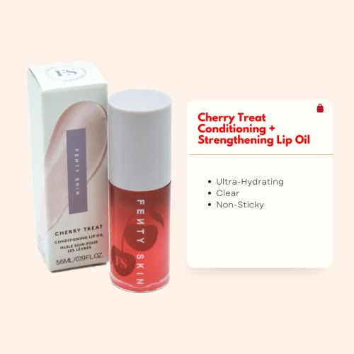 Lip Oil Treatment for Hydrating and Strengthening Lips - Cherry Scented, 0.19 oz