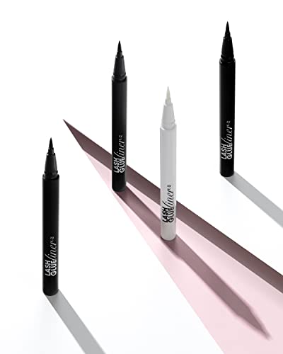 KISS Lash Glueliner 2-in-1 Eyelash Adhesive & Eyeliner, Matte Black, 0.03 Fl Oz Pack of 5