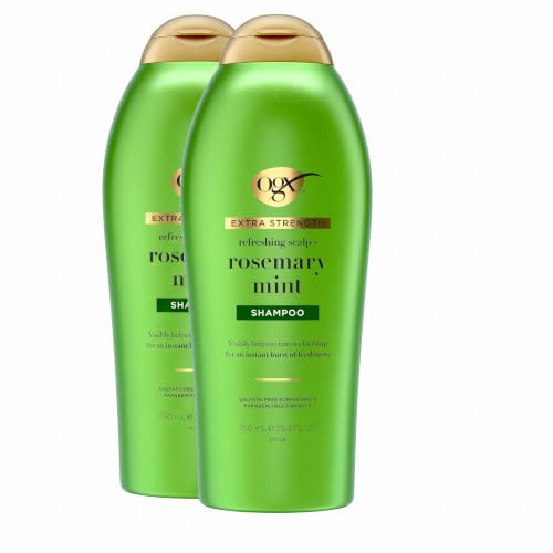 OGX Extra Strength Refreshing Scalp + Rosemary Mint Shampoo 25.4 Fl Oz Pack of 2