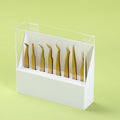 Dust-proof 8 Holes Tweezers Holder, Eyelash Extensions Supplies Acrylic Display, Acrylic Rack Storage Eyelash Extension Tools with Dust Cover Tweezer Display Stand Salon