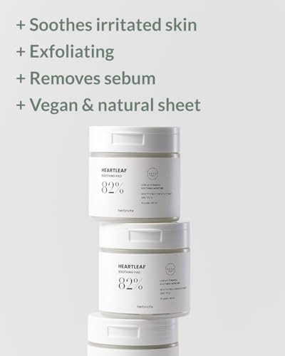 Heartleaf Soothing Toner Pads - Acne-Prone Skin Care with Niacinamide, 70 Count