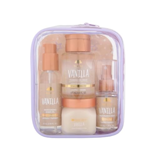 Tree Hut Vanilla Everything Shower Gift Set - 4-Piece Kit, Travel Size