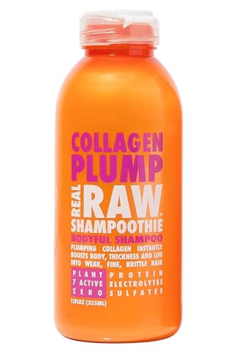 Real Raw Collagen Shampoo for Hair Repair & Volume - Sulfate & Paraben Free, 12 oz