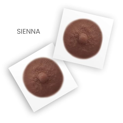 TataTattoos Temporary Realistic Nipple/Areola Tattoos ? Non-Surgical for Mastectomy Recovery ? for Post Breast Cancer Surgery (Sienna, Large (Pack of 20))