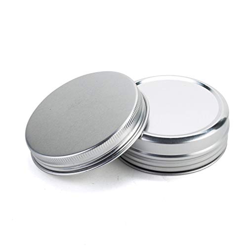 48 Pack 2 oz Aluminum Lip Balm Tins with Screw Lid - Multi-Purpose Containers