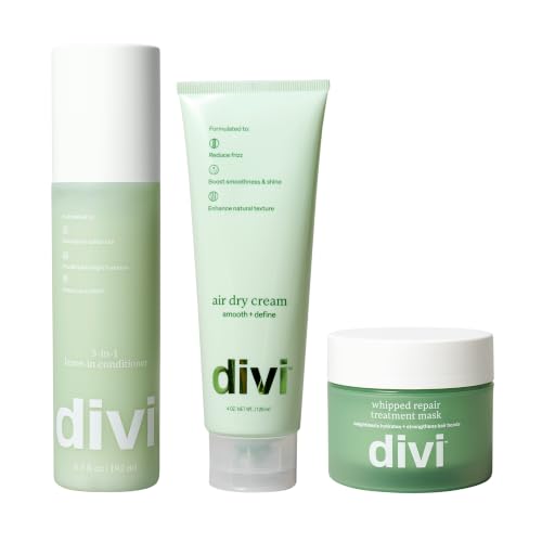 Divi Frizz-Fighting Hair Care Set with Whipped Mask, Air Dry Cream & Leave-In